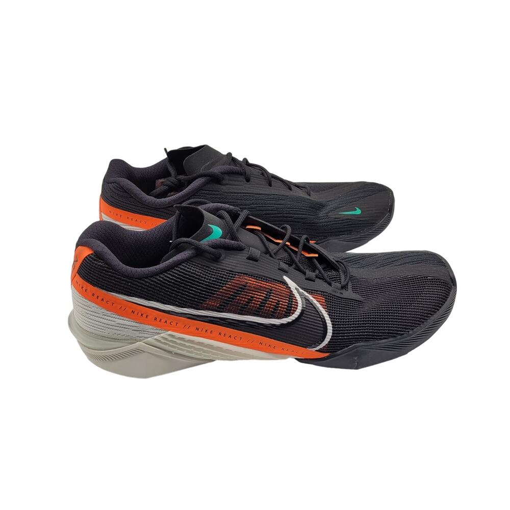 NIB Nike React Metcon Turbo Black White Total Orange Shoes Mens 13/ Women's 14.5